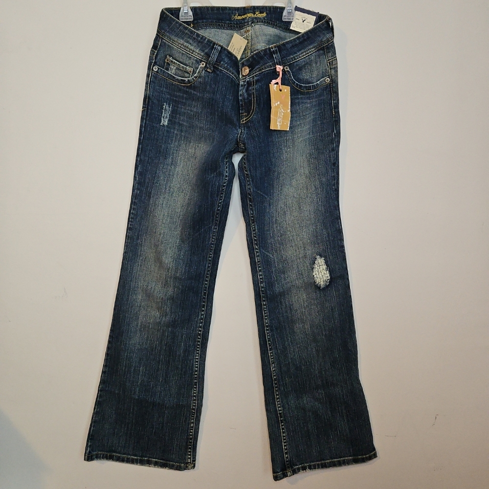 Womens American Eagle Limited Blue Issue Wide Leg Jeans size 10R